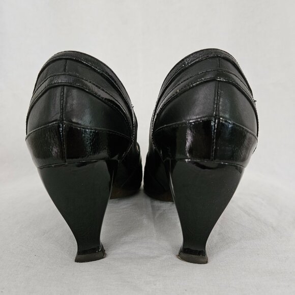 John Fluevog Blind Faith Pumps Black Patent Leather - Size 9.5 - Picture 6 of 10
